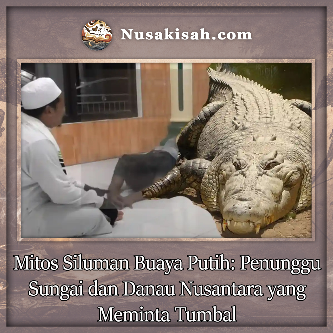Mitos Siluman Buaya Putih: Penunggu Sungai dan Danau Nusantara yang Meminta Tumbal